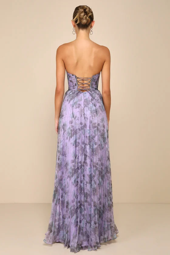 Robe Weitese Magnifique robe longue ivoire à imprimé floral multicolore Robe de soirée trapèze sans manches à col en cœur Robe de bal